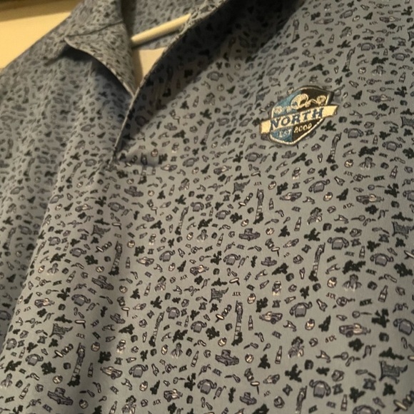 EUC Peter Millar Summer Comfort Blue Collared Short Sleeve Size Large - Picture 3 of 9